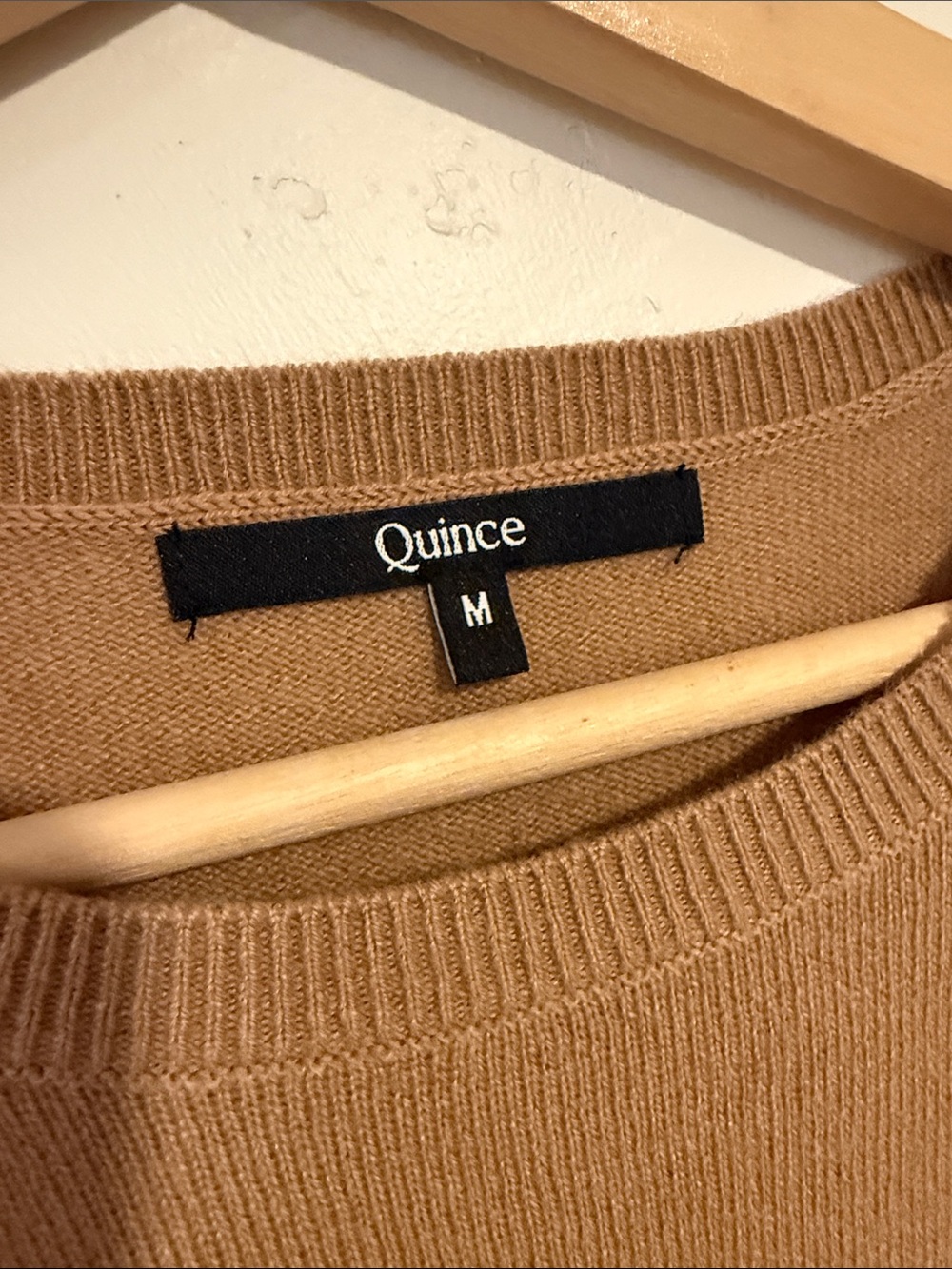 Quince Women’s  Crewneck Cashmere Sweater in Camel Brown - Medium - Picture 5 of 8